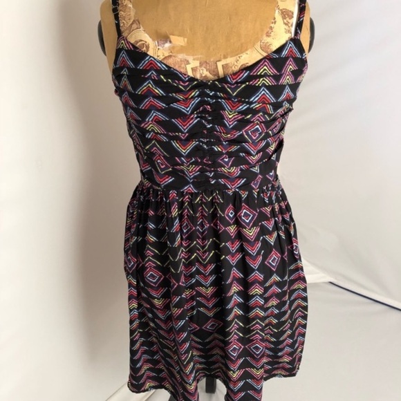 Roxy multicolor black skater sundress with adjustable straps - Picture 4 of 13